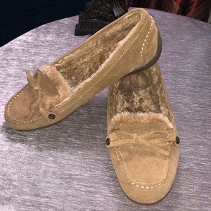 Anne Klein sport fur-lined moccasin size 10